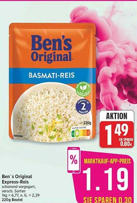 Ben’s Original Express-Reis schonend vorgegart, versch. Sorten