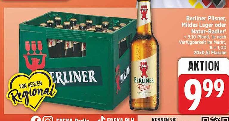 Berliner Pilsner, Mildes Lager oder Natur-Radler*