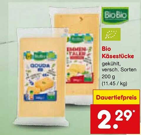 Bio Käsestücke