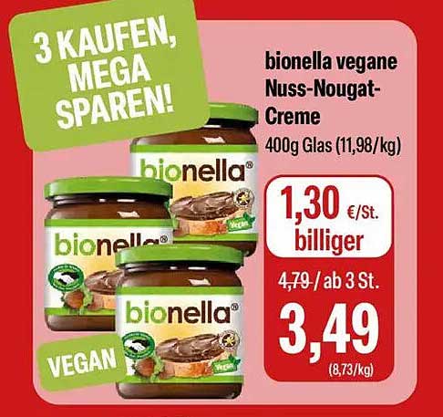 bionella vegane Nuss-Nougat-Creme