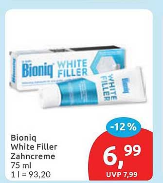 Bioniq White Filler Zahnpasta 75 ml