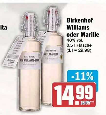 Birkenhof Williams oder Marille
