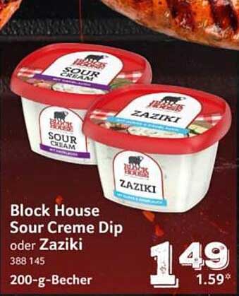 Block House Sour Creme Dip oder Zaziki