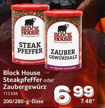 Block House Steakpfeffer oder Zaubergewürz