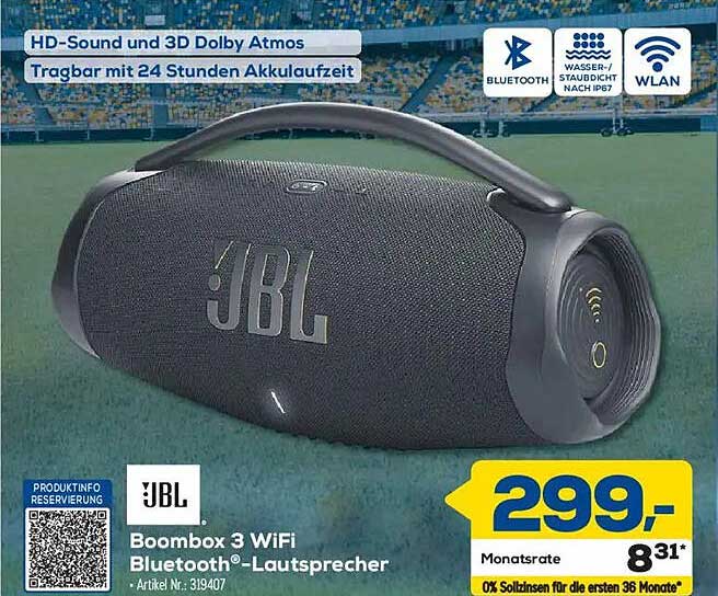 Boombox 3 WiFi Bluetooth®-Lautsprecher