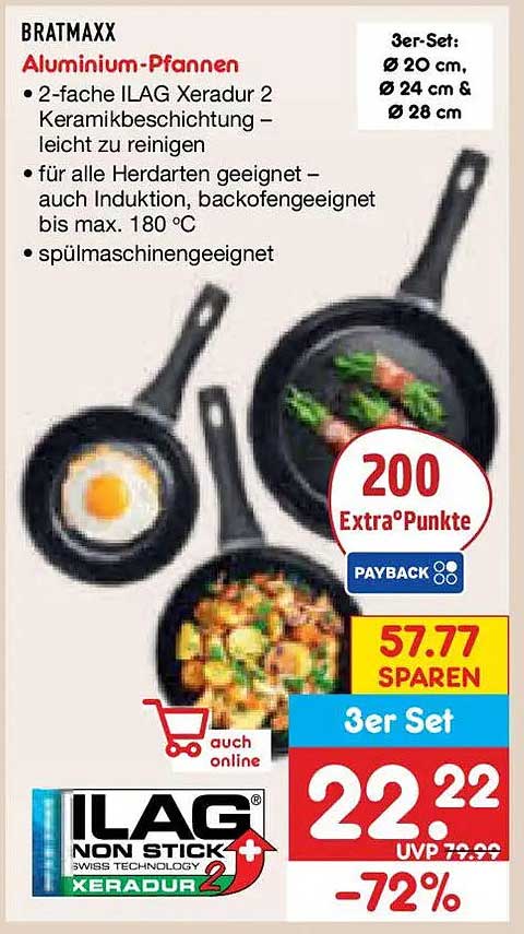 BRATMAXX Aluminium-Pfannen
