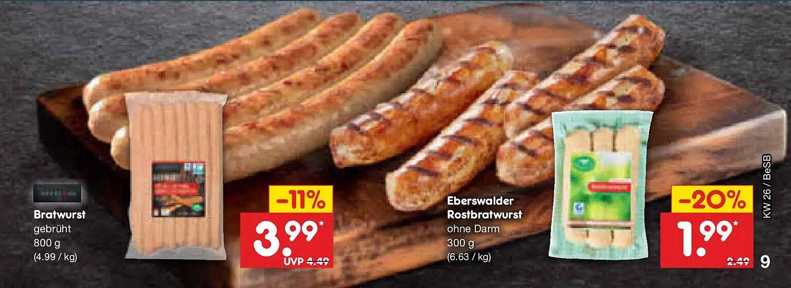 Bratwurst gebrüht 800 g