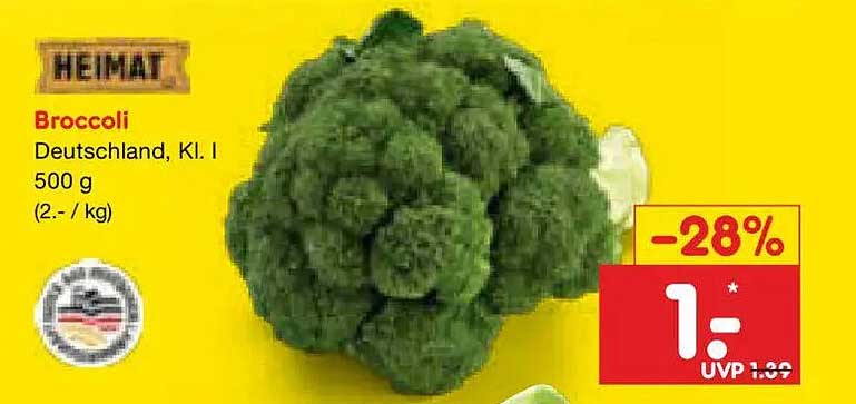 Broccoli Deutschland, Kl. I 500 g (2.- / kg)