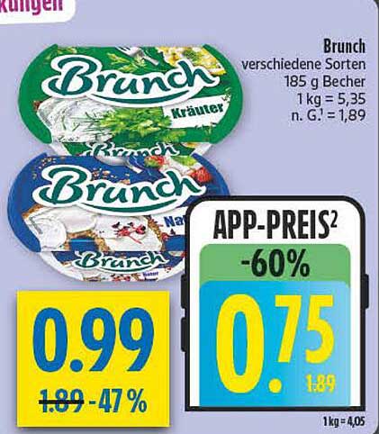 Brunch verschiedene Sorten 185 g Becher