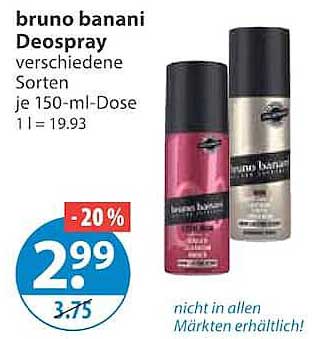 bruno banani Deospray verschiedene Sorten je 150-ml-Dose 1 l = 19.93
