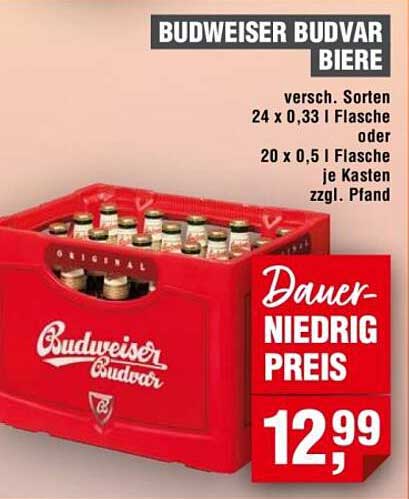 BUDWEISER BUDVAR BIERE