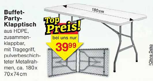 Buffet-Party-Klapptisch