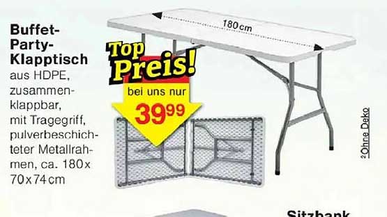 Buffet-Party-Klapptisch