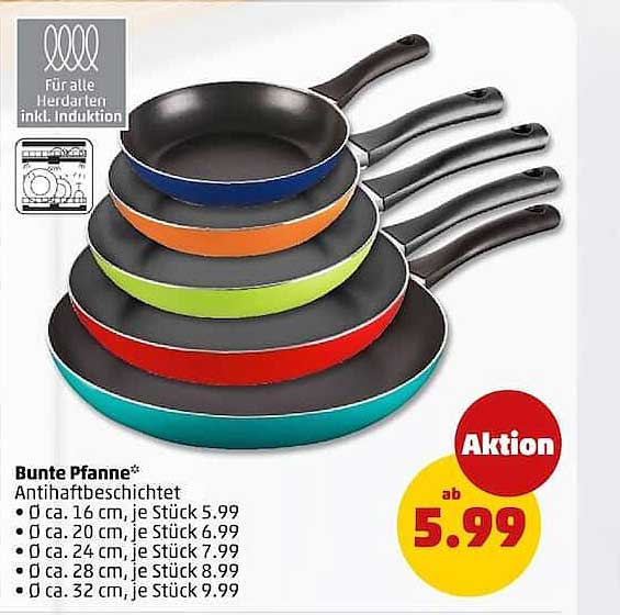 Bunte Pfanne* Antihaftbeschichtet