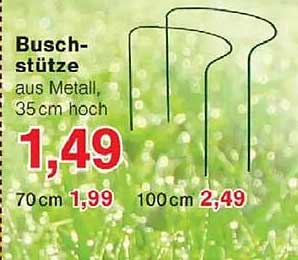 Busch-stütze aus Metall, 35 cm hoch