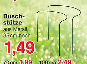 Busch-stütze aus Metall, 35cm hoch