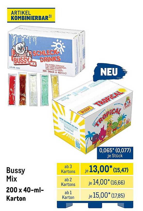 Bussy Mix 200 x 40-ml-Karton