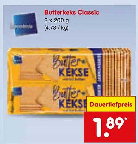 Butterkeks Classic 2 x 200 g (4.73 / kg)