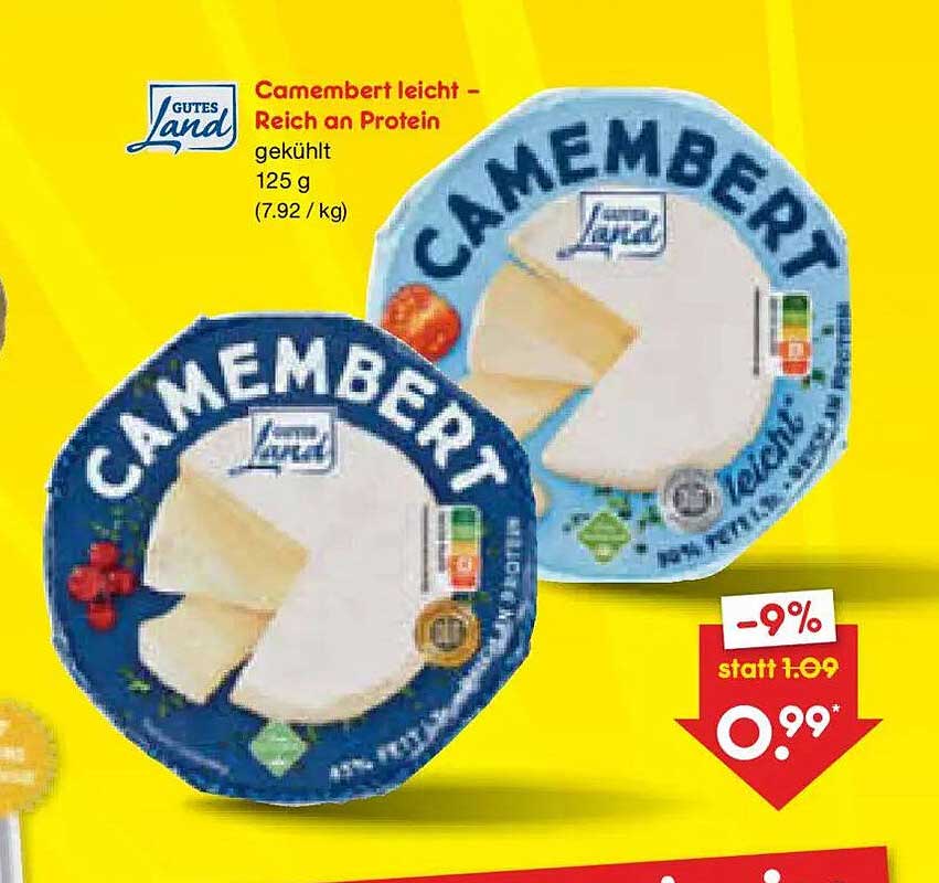 Camembert leicht – Reich an Protein