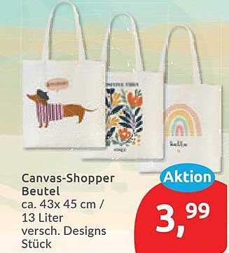 Canvas-Shopper Beutel
