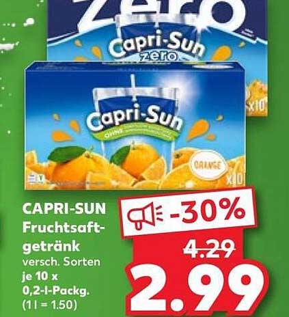CAPRI-SUN Fruchtsaft- getränk versch. Sorten je 10 x 0,2-l-Packg. (1 l = 1.50)