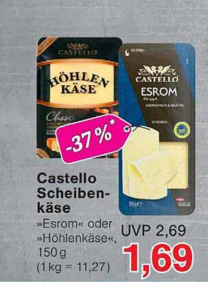 Castello Scheibenkäse »Esrom« oder »Höhlenkäse«