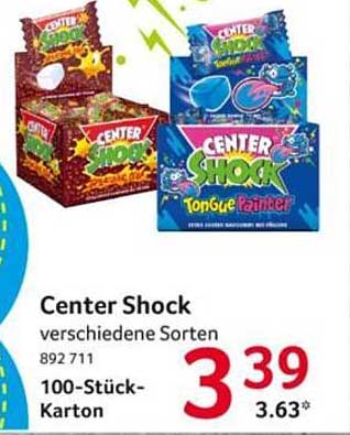 Center Shock verschiedene Sorten 100-Stück-Karton
