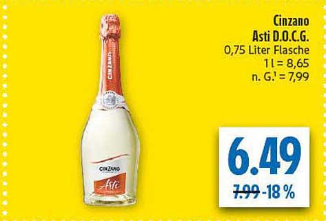 Cinzano Asti D.O.C.G. 0,75 Liter Flasche