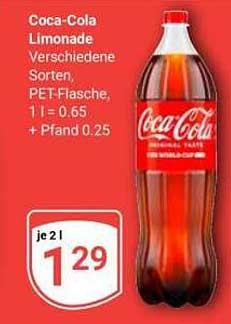 Coca-Cola Limonade Verschiedene Sorten, PET-Flasche, 1 l = 0.65 + Pfand 0.25