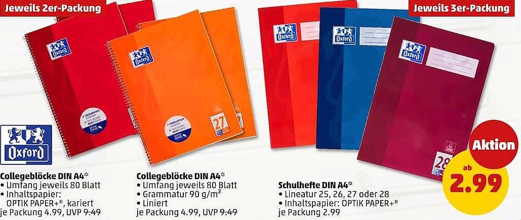 Collegeblöcke DIN A4*