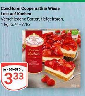 Conditorei Coppenrath & Wiese Lust auf Kuchen Verschiedene Sorten, tiefgefroren, 1 kg 5.74-7.16
