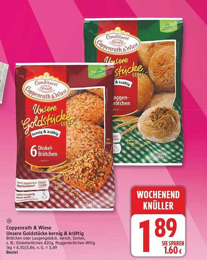 Coppenrath & Wiese Unsere Goldstücke kernig & kräftig Brötchen oder Laugengebäck, versch. Sorten
