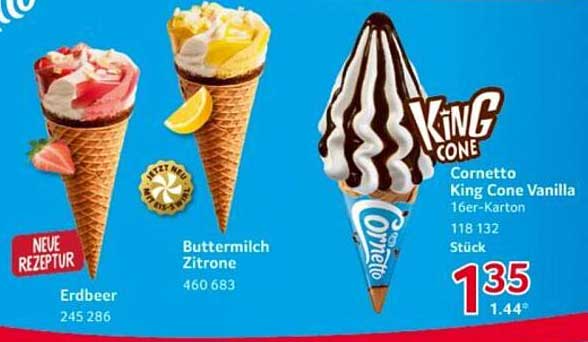 Cornetto King Cone Vanilla 16er-Karton