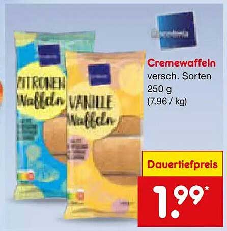 Cremewaffeln versch. Sorten 250 g