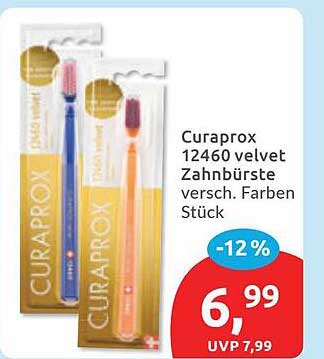 Curaprox 12460 Velvet Zahnbürste versch. Farben Stück
