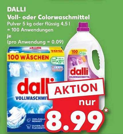 DALLI Voll- oder Colorwaschmittel
