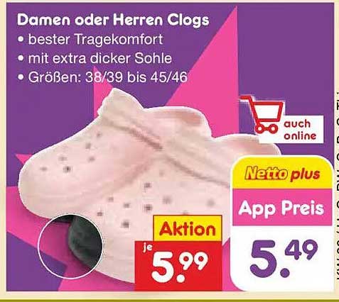 Damen oder Herren Clogs