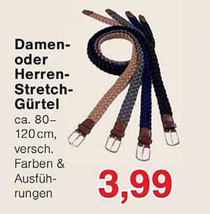 Damen- oder Herren-Stretch-Gürtel