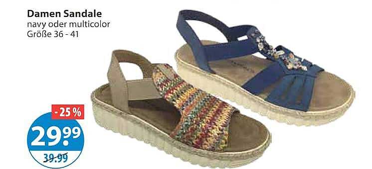 Damen Sandale navy oder multicolor Größe 36 - 41