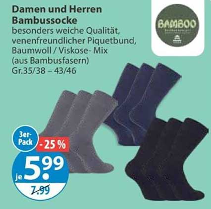 Damen und Herren Bambussocke