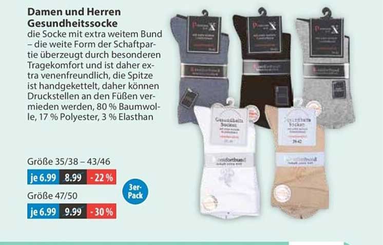 Damen und Herren Gesundheitssocke