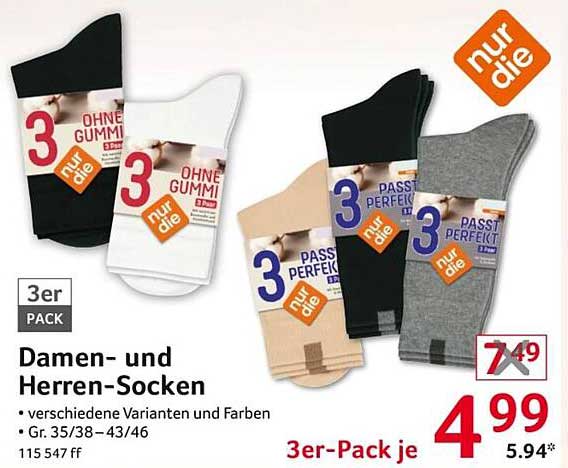 Damen- und Herren-Socken