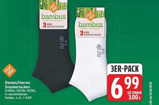 Damen/Herren Sneakersocken Größen: 35/38–43/46. In verschiedenen Farben, n.G.