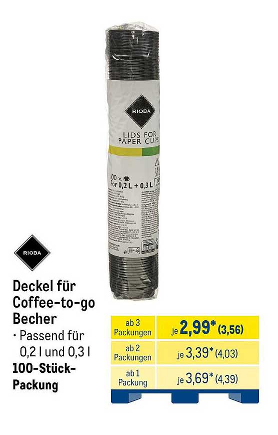 Deckel für Coffee-to-go Becher