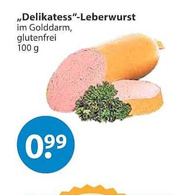 „Delikatess“-Leberwurst im Golddarm, glutenfrei, 100 g