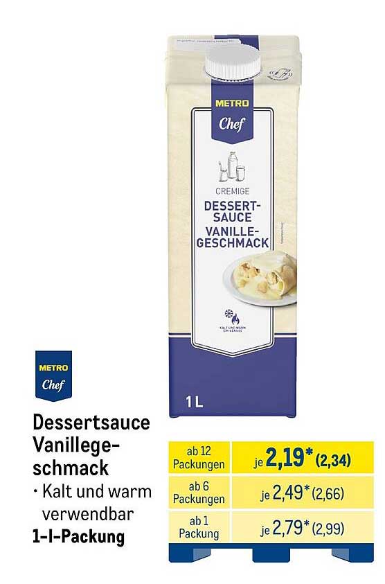Dessertsauce Vanillegeschmack