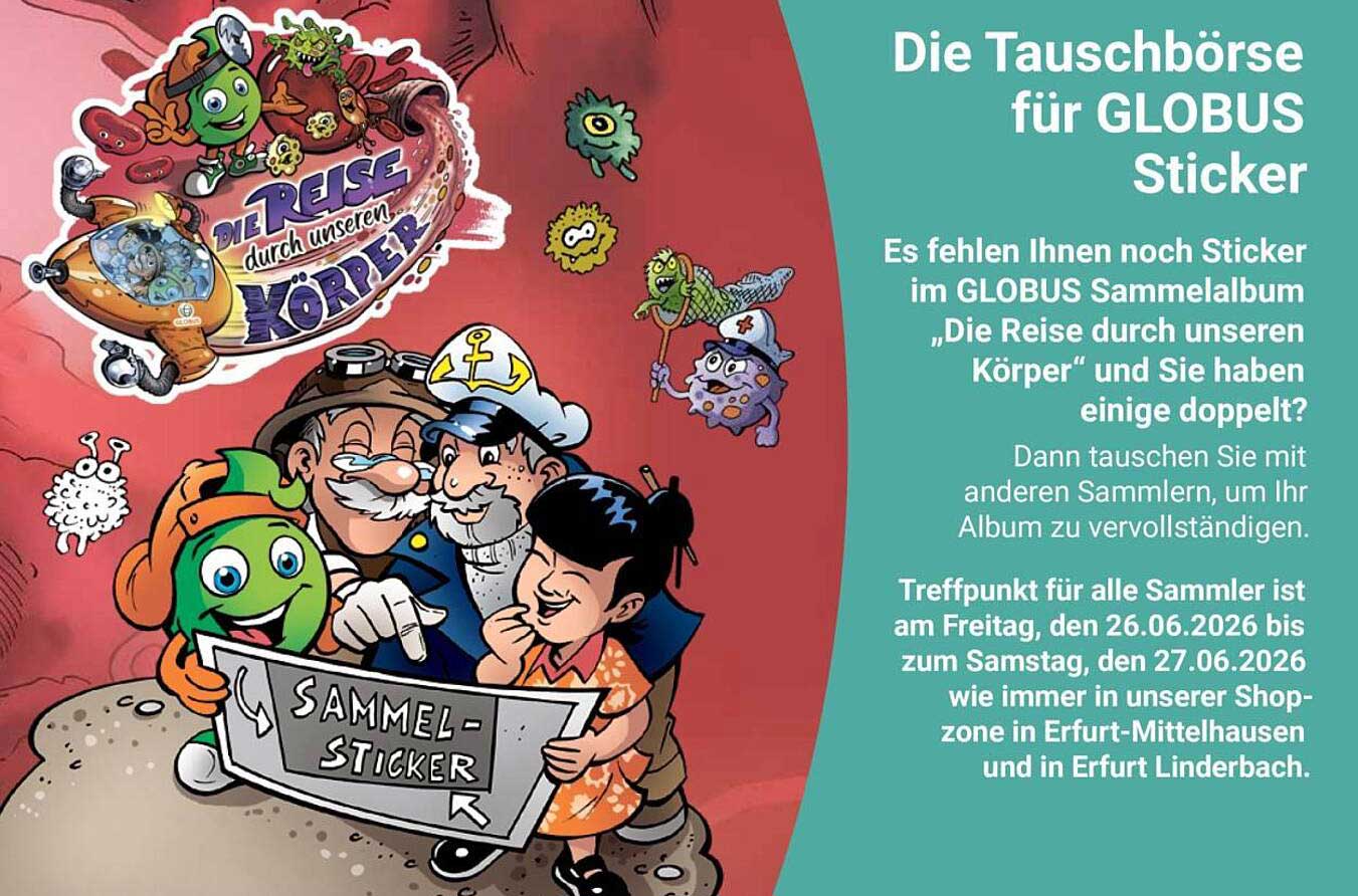 Die Tauschbörse für GLOBUS Sticker