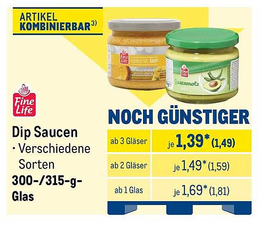 Dip Saucen • Verschiedene Sorten 300-/315-g-Glas