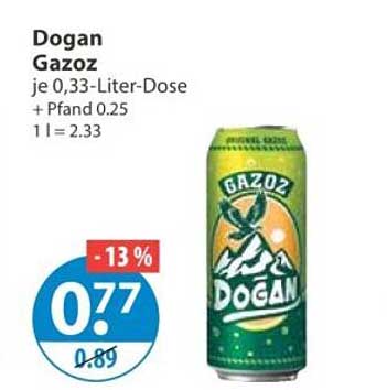 Dogan Gazoz je 0,33-Liter-Dose + Pfand 0.25 1 l = 2.33
