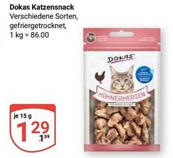 Dokas Katzensnack Verschiedene Sorten, gefriergetrocknet, 1 kg = 86.00